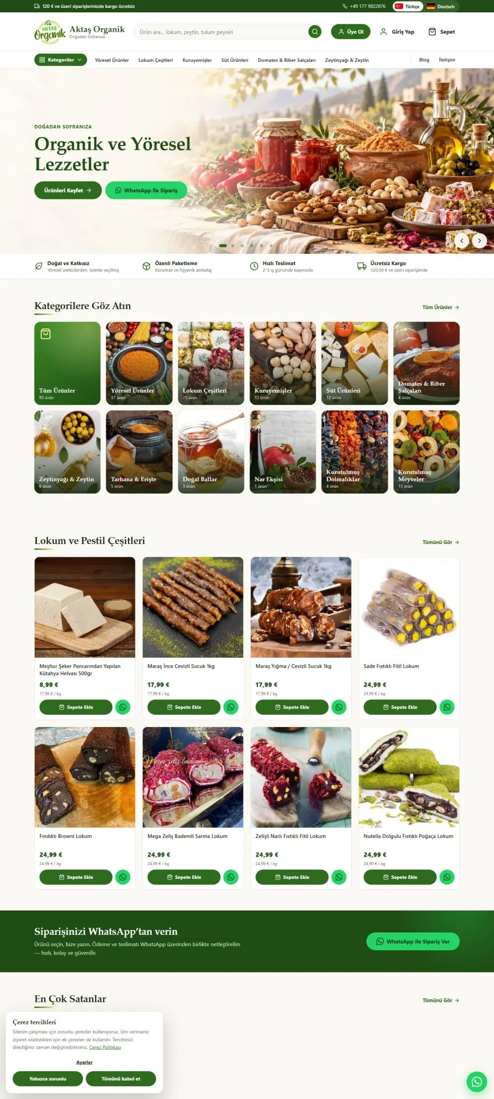 Aktaş Organik web sitesi tasarımı — Organik gıda